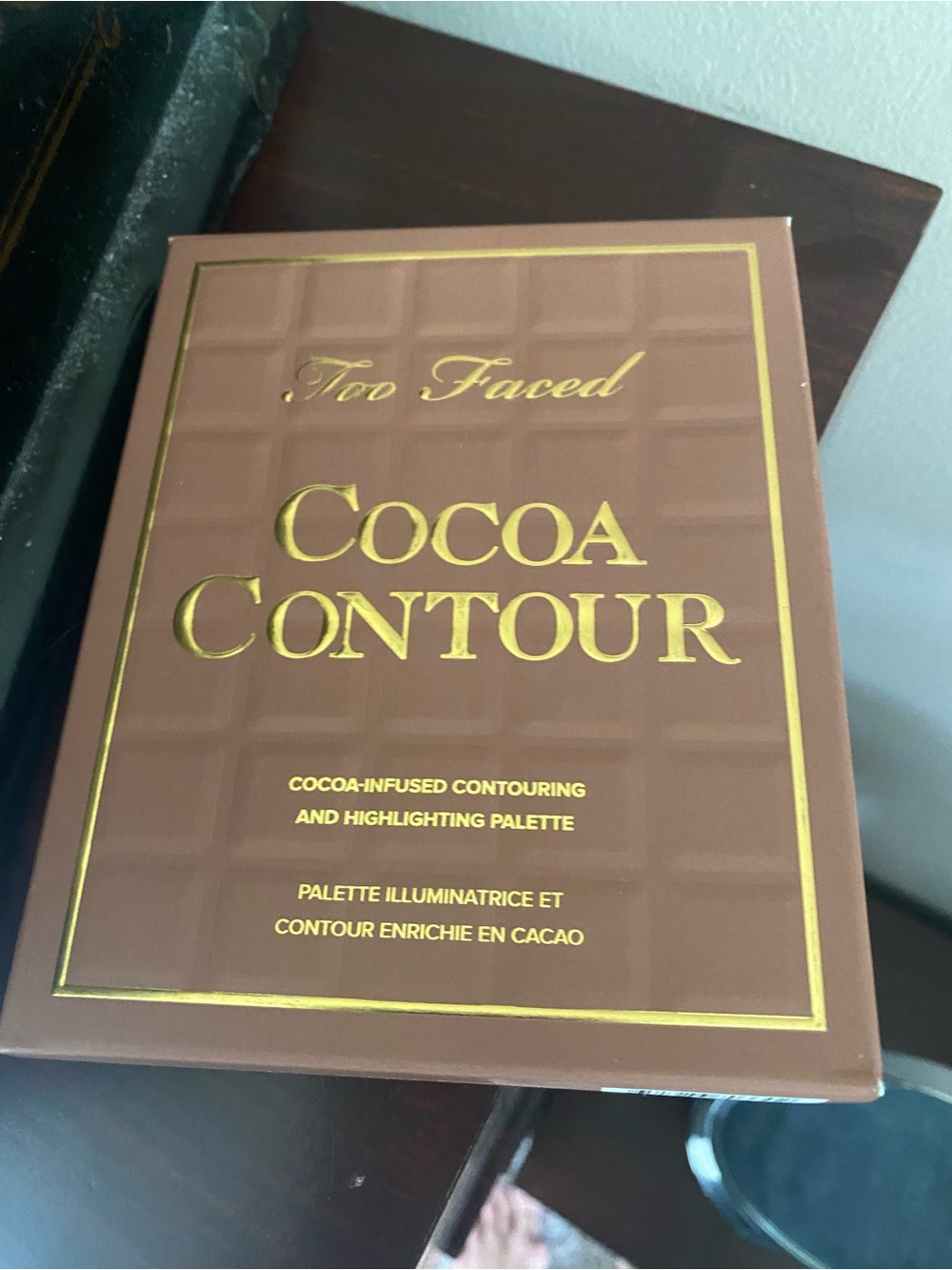 Too Faced Cocoa Contour Palette - Brown with Gold Lettering new in the box